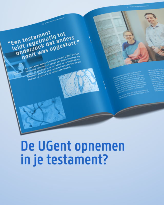 Visual conversie ad waar de Testamentenbrochure open wordt afgebeeld